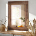 Arredo contemporaneo specchi da parete in legno da parete marrone