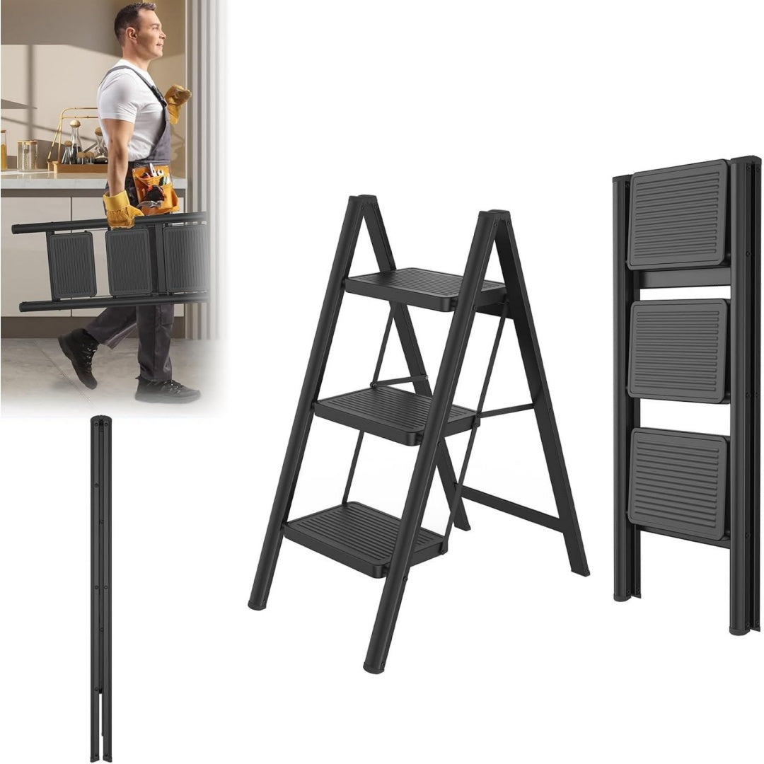 Design versatile scalette pieghevole nero