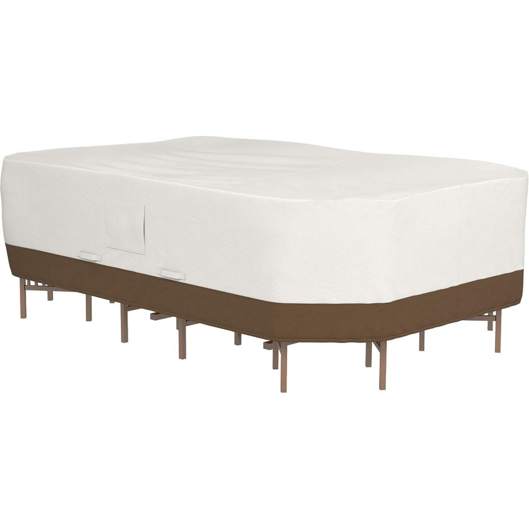 Linea essenziale coperture per set arredo giardino in tessuto beige