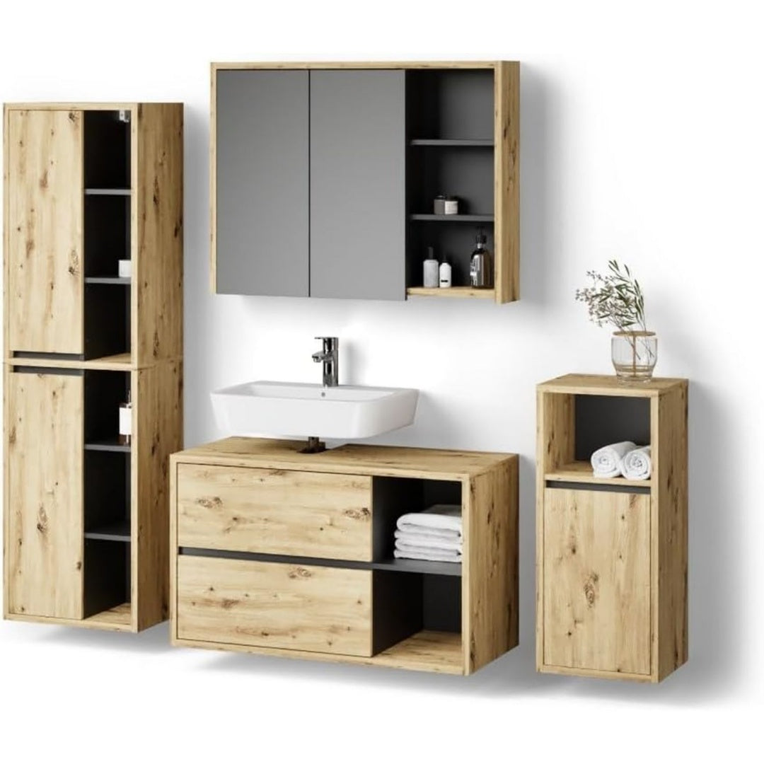 Forma equilibrata set arredo bagno marrone