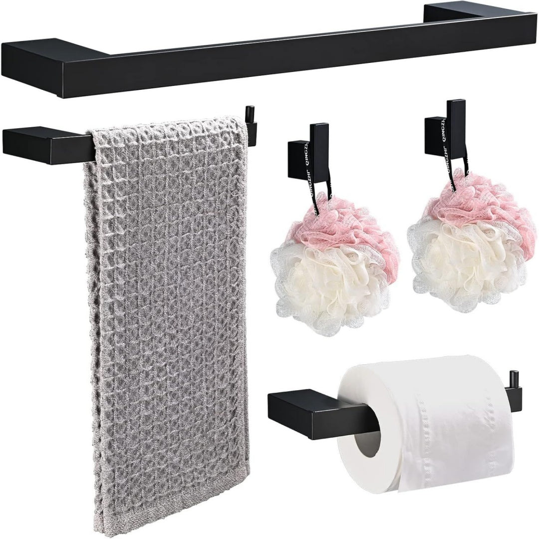 Profilo moderno set di accessori per il bagno nero
