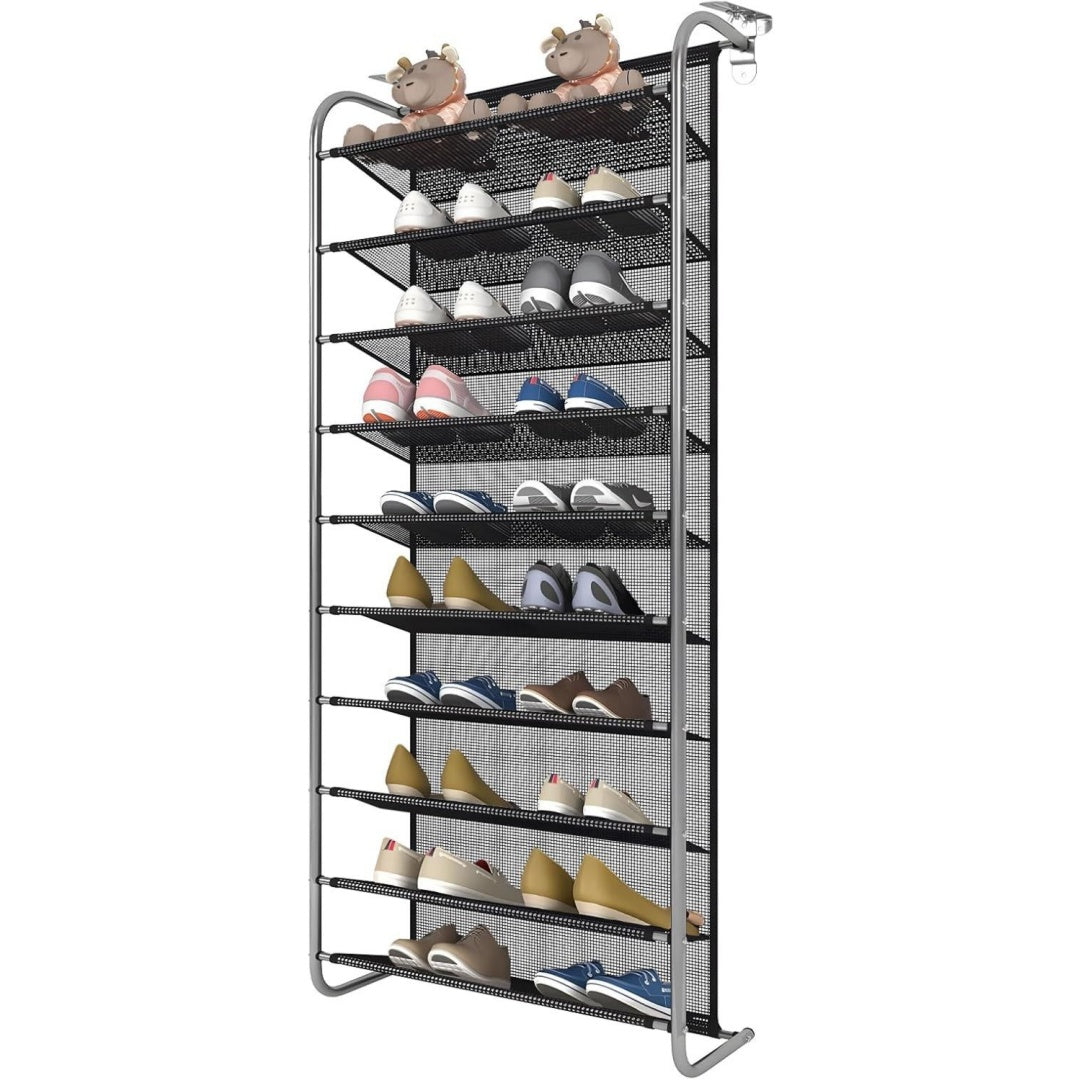 Forma equilibrata portascarpe da porta in metallo regolabile